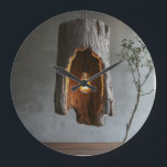 Wooden rustic clock (natural wood texture)<br><div class="desc">Bring warmth and charm to your space with this rustic wooden wall clock. Crafted from natural wood,  each clock features a unique texture,  making it a one-of-a-kind addition to your living room,  kitchen,  or office. Perfect for farmhouse,  vintage,  or cozy home decor styles.</div>