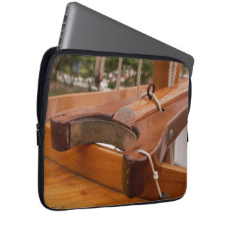 Wooden Sailboat Boom w Yoke Laptop Sleeve