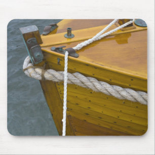 Wooden Sailboat In Water Mouse Pad