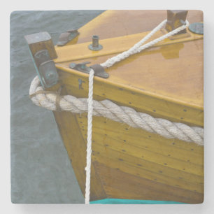 Wooden Sailboat In Water Stone Coaster