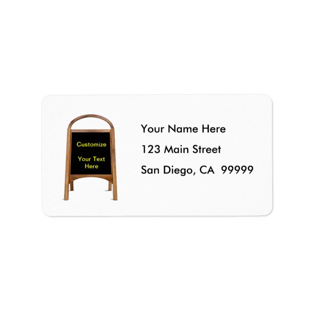 Wooden Sandwich Board Label (Front)
