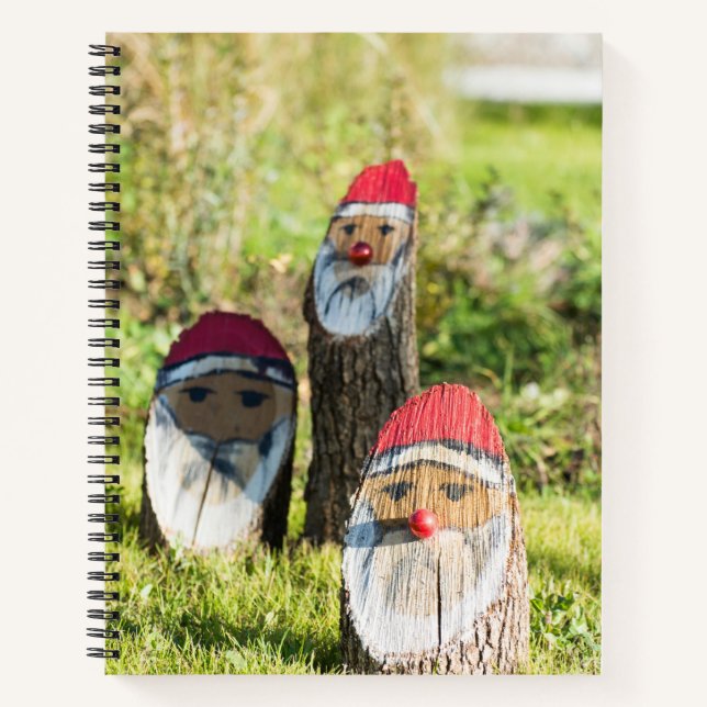 Wooden Santa Claus Notebook (Front)