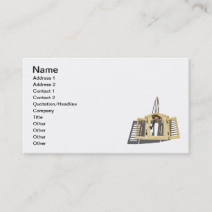 Wooden Shutter Keys on Ring Business Card