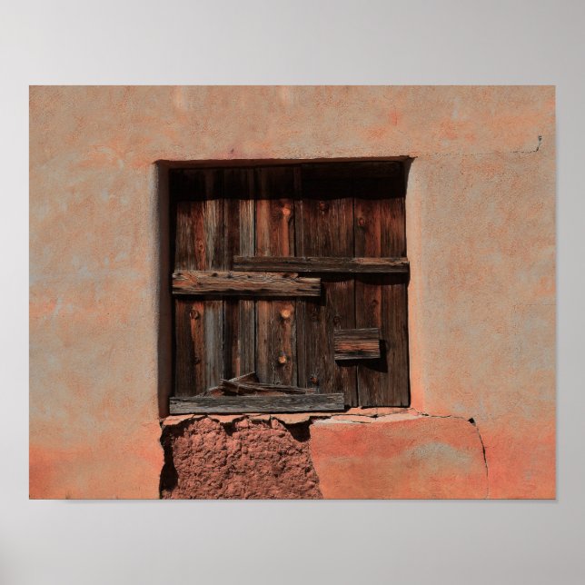 Wooden Shutters in Adobe House Poster (Front)
