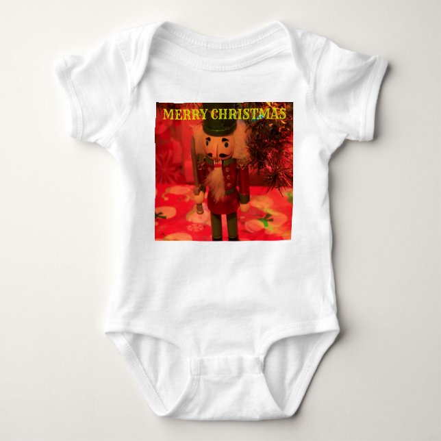 Wooden Soldier Christmas T-Shirt Baby Bodysuit (Front)