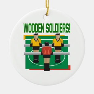 Wooden Soldiers Ceramic Ornament