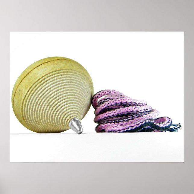 Wooden Spinning Top Poster (Front)
