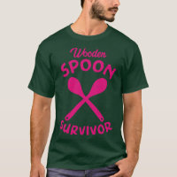 Wooden Spoon Survivor Distressed Deep Pink Text