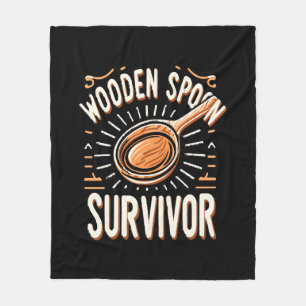 Wooden spoon Survivor Fleece Blanket