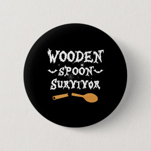Wooden Spoon Survivor Funny  Halloween Costume Men 6 Cm Round Badge