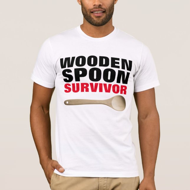 WOODEN SPOON SURVIVOR Funny T-shirts (Front)