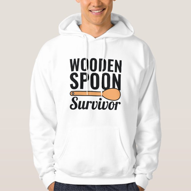 Wooden Spoon Survivor Hoodie (Front)