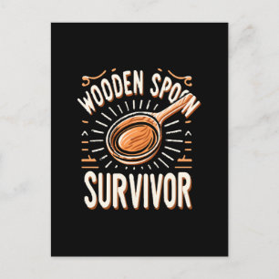 Wooden spoon Survivor Postcard