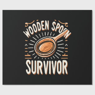 Wooden spoon Survivor Wrapping Paper