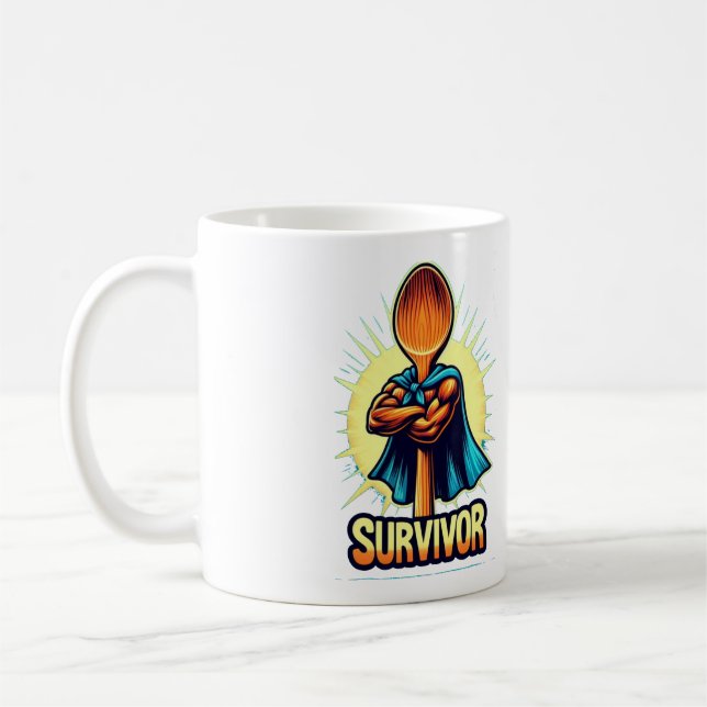 wooden spoon survivore coffee mug (Left)