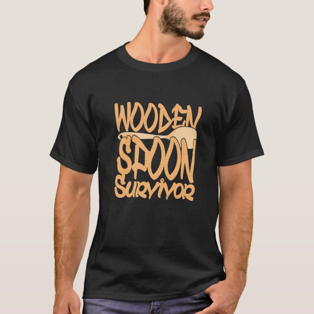 Wooden Spoon Suvivor Upbringing  2 T-Shirt (Front)