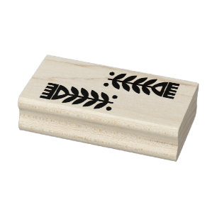 Wooden Stamp - Scandinavian Folk Art Flowers