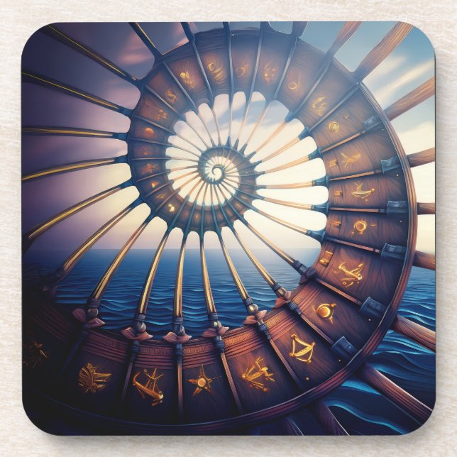 Wooden Star Portal On The Water Coaster (Front)