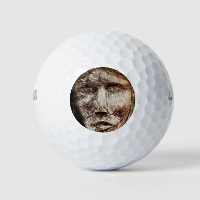 Wooden Stare Golf Balls (Front)