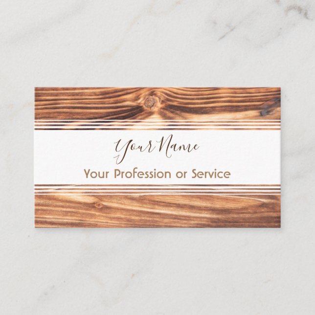 Wooden stripes for interior design and carpentry! business card (Front)