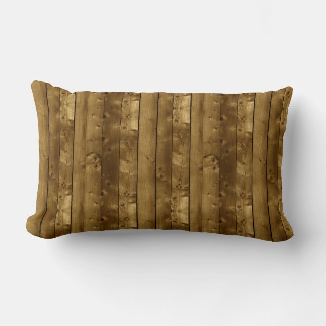 Wooden Stripes Lumbar Cushion (Front)