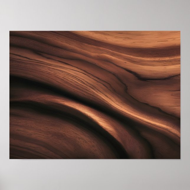 Wooden Surface Background with Visible Grain Poster (Front)