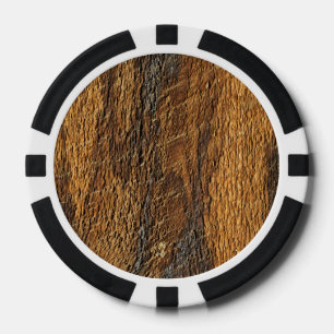 Wooden Surface Texture Poker Chips