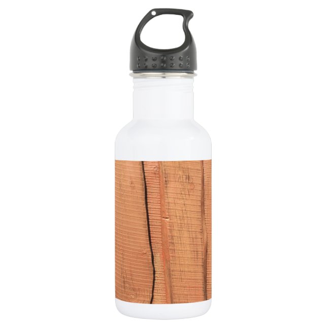 Wooden texture 532 ml water bottle (Front)
