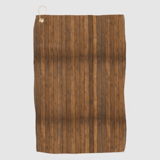 Wooden Texture Golf Towel (Front)