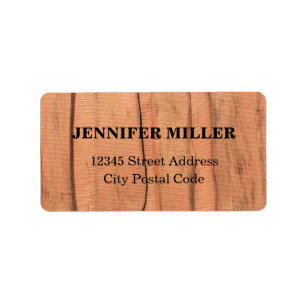 Wooden texture label