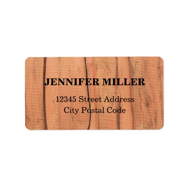 Wooden texture label (Front)