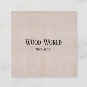 Wooden Texture Modern Style Square Business Card