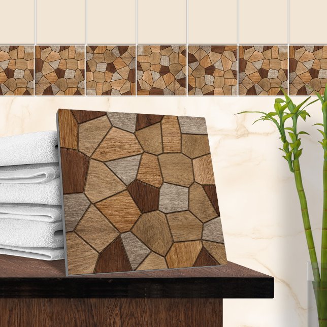 Wooden Texture Mosaic Art Ceramic Tile (Creator Uploaded)