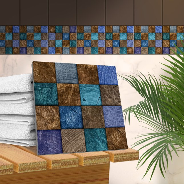 Wooden Texture Mosaic Art Ceramic Tile (Creator Uploaded)