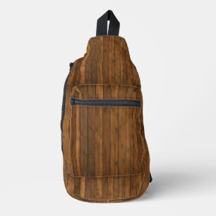 Wooden Texture Sling Bag
