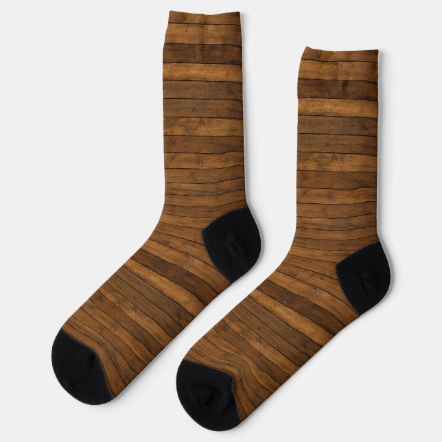 Wooden Texture Socks (Left)