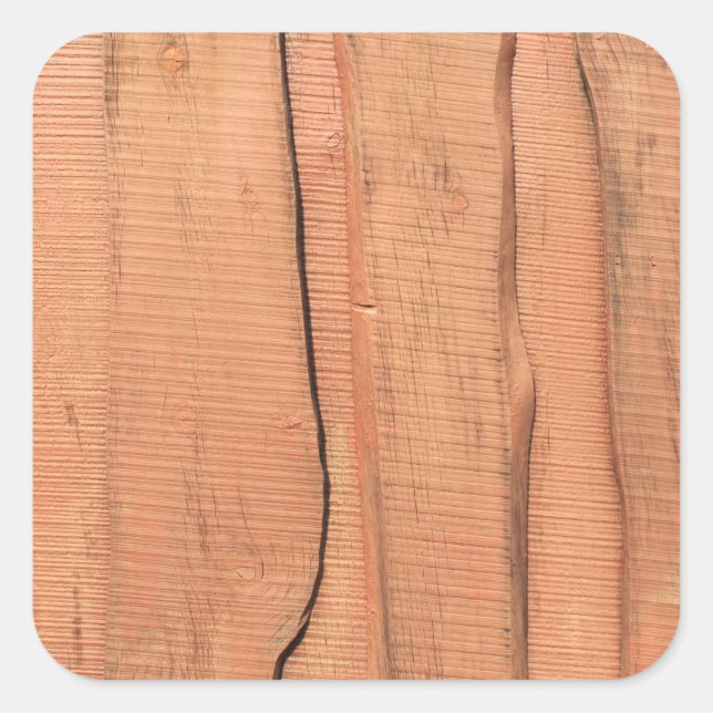Wooden texture square sticker (Front)