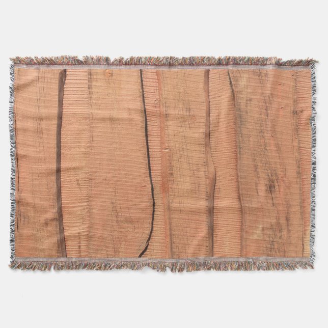 Wooden texture throw blanket (Front)