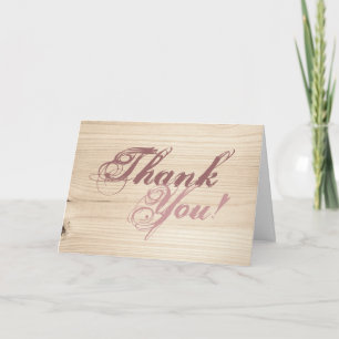 Wooden Thank You Card