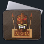 Wooden Tiki Mask Vintage Retro ALOHA Hawaiian Laptop Sleeve<br><div class="desc">Wooden Tiki Mask Vintage Retro ALOHA Hawaiian Case.</div>