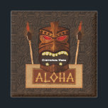 Wooden Tiki Mask Vintage Retro ALOHA Hawaiian Magnet<br><div class="desc">Wooden Tiki Mask Vintage Retro ALOHA Hawaiian Magnet</div>