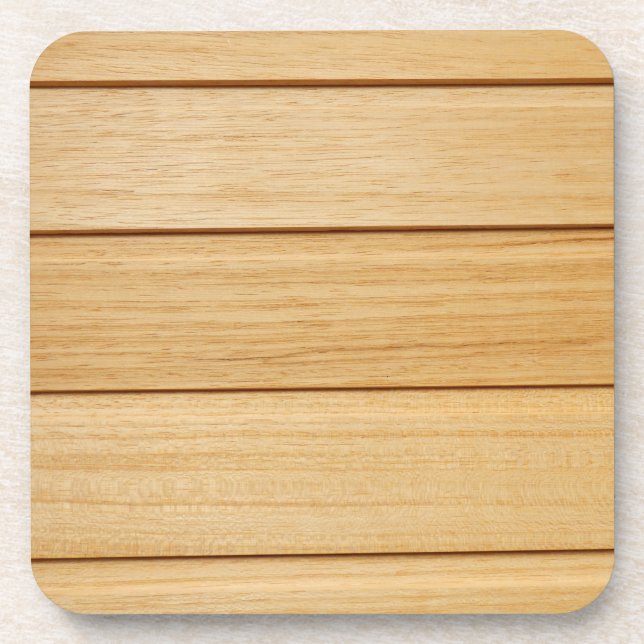 Wooden Tiles Hard Plastic Coasters (Front)