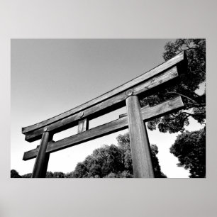 Wooden Torii of Meiji Shrine, Tokyo Poster