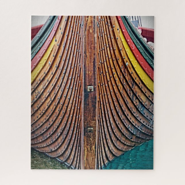 Wooden Viking Ship - 16x20 - 520 pcs Jigsaw Puzzle (Vertical)