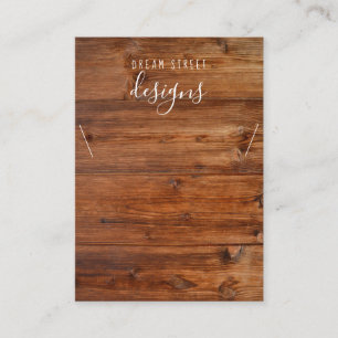 Wooden Vintage Necklace Display Card