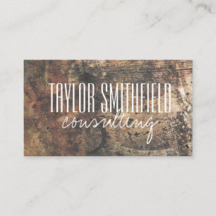 wooden vintage rust old trendy business card
