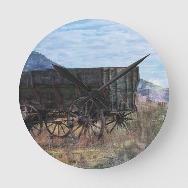 Wooden Wagon Clock (Front)