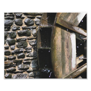 Wooden Water Wheel 10x8 Photo Print
