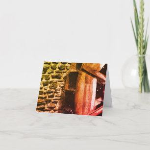 Wooden Water Wheel Nature Customisable Note Card