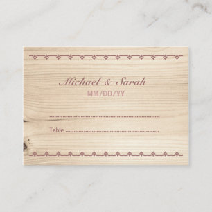 Wooden Wedding Escort Card
